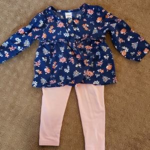 Navy & Pink Floral Outfit